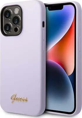 Produktbild von Guess Silicone Vintage - iPhone 14 Pro Max Hülle (Lila)
