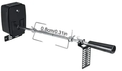 Produktbild von Drehspieß-Set, Elektromotor, verstellbare Gabeln, Silber