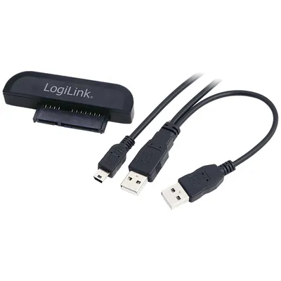 Produktbild von LogiLink USB 2.0 - SATA Adapter USB-A Stecker - SATA schwarz