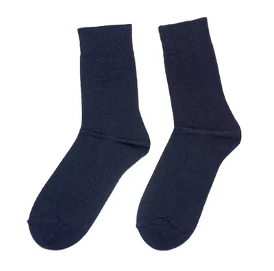 Produktbild von Herren Business Socken aus Wolle Einfarbig Marine Größe 39-42