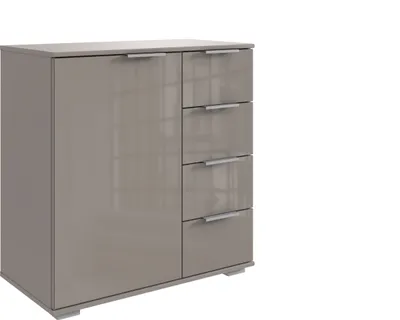 Produktbild von Kommode >Easy Plus< 1 Tür, 4 Schübe, SAHARAGRAU - 81x83x41cm (BxHxT)