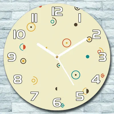 Produktbild von Wanduhr aus Glas Rund fi 30 Retro Kreise Quarz Deko Schlafzimmer Büro