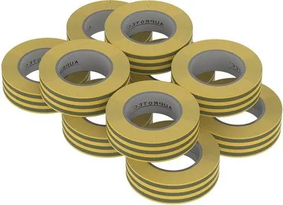 Image de Ruban isolant jaune-vert 15 mm x 10 m en PVC
