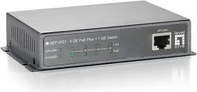 Zdjęcie produktu dla LevelOne GEP-0521, Nie zarządzany, Gigabit Ethernet (10/100/1000), Pełny dupleks, Obsługa PoE