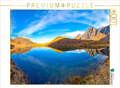 Produktbild von CALVENDO Puzzle Der Hacklsee in der Spiegelung | 1000 Teile Lege-Größe 64x48cm Foto-Puzzle für glückliche Stunden