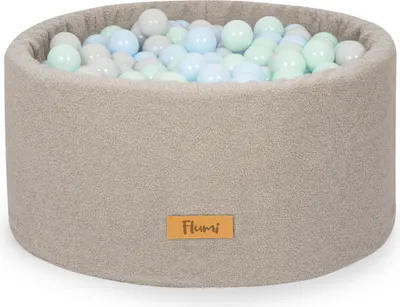 Obrázek produktu pro Flumi ball pool baby - dětský kuličkový bazén 90x40cm s 200 kuličkami ∅ 7cm vyrobeno v EU - modré pastelové kuličky