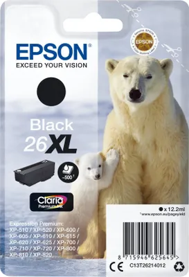 Produktbild von Epson Tintenpatrone XL schwarz Claria Premium T 262      T 2621