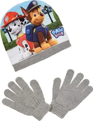 Produktbild von Paw Patrol Mütze Handschuh Set Winter grau