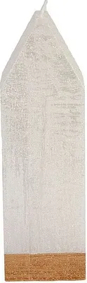 Immagine prodotto di Candela rustica 50x50x160 DOMEČEK bianco/oro