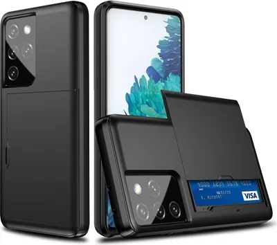Produktbild von König Design Hülle kompatibel mit Samsung Galaxy S21 Ultra Kunststoff Soft Handyhülle - Handy Case Schwarz