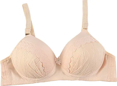 Produktbild von Damen-BH, bügellos, verstellbarer Schultergurt, dünne Spitze, Push-up, feuchtigkeitsableitend, 3/4-Körbchen, klemmsicher, tägliche Sportunterwäsche