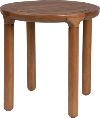 Produktbild von Zuiver Storm Beistelltisch Rund 45 cm Holz Walnuss