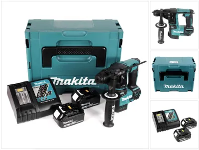 Produktbild von Makita DHR 171 RTJ Akku Bohrhammer Brushless SDS Plus 18V 1,2 J + 2x Akku 5,0Ah + Ladegerät + Makpac