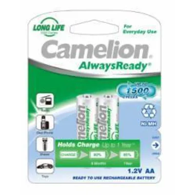 Obrázok produktu pre Nabíjacie tužkové batérie AA HR6 AlwaysReady 2ks v balení 800mAh - Camelion original