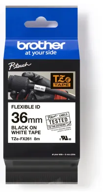 Produktbild von Brother TZE-FX261, Schwarz auf weiss, TZe, China, 5 Jahr(e), Brother, 3,6 cm