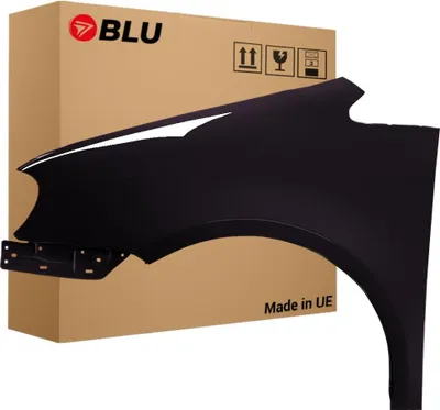 Zdjęcie produktu dla BLU Błotnik Premium pasujący do VW Volkswagen Touran 1T1 LC9X Lewy Czarny TiefSchwarz | 2003-2006 | Przedni Przód | Lakierowany | Gotowy do montażu | Ocynk