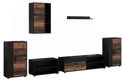 Obrázek produktu pro Živá stěna Vicco Berno Černá/Oldstyle 6dílná sada, Model 59233