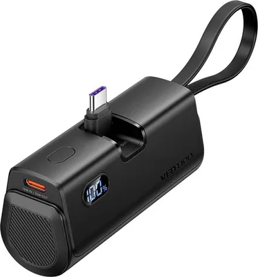 Image de Powerbank Vention indicateur LED 4800 mAh 22,5 W FHQB0 (noir)