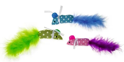 Produktbild von Karlie Polka Maus - Katzenspielzeug - Textil - Sortiert - 11x4x2 cm