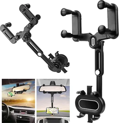 Produktbild von Autohandyhalterung, 360°-Saugnapfhalterung, Ein-Knopf-Entriegelung, für Armaturenbrett und Windschutzscheibe