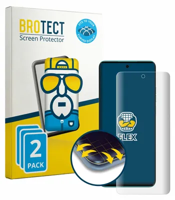 Produktbild von 2x BROTECT Fullscreen Schutzfolie für Motorola Edge 40 Neo Displayschutz Folie Fullcover Klar Transparent