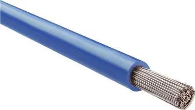 Productafbeelding van HELU KABEL, conform NEN-norm, 1x25mm², AWG4, BU (blauw), enkeldraad, blauw, AD 10,2mm, nominale spanning Uo/U 450V/750V, conform UL/CSA 600V - 1