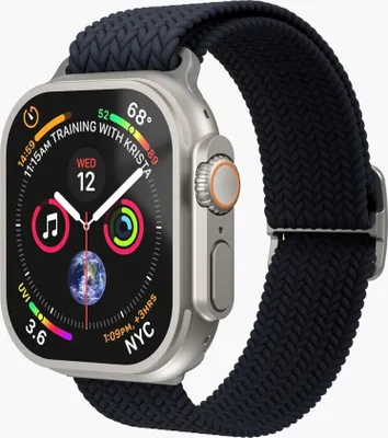 Immagine prodotto di Cinturino per orologio Vonmählen - Loop intrecciato - Cinturino per Apple Watch 44 / 45 / 46 / 49 mm, Cinturino Navy