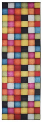 Immagine prodotto di vidaXL Tappeto corridoio LESAKA, colorato, 80 x 250 cm, in velluto diamantato