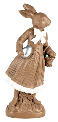 Image de Clayre & Eef Figurine de décoration Lapin 39 cm Marron Plastique