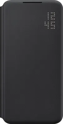 A black smartphone case with a digital display showing the time.