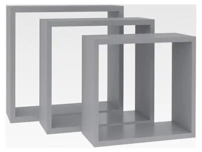 Produktbild von Wandwürfelregale, 3 Stück, Weiße MDF-Wandregale, Platzsparend für Zuhause, Büro, Schlafzimmer (30 x 10 x 30 cm)