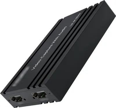 Produktbild von HDMI-Videoaufnahmekarte mit unabhaengigem Mikrofon-Audioeingang, 4K/60Hz High-Clear-uebertragung, multifunktionale High-Clear-Aufnahme, Multisystem-Kompatibilitaet, High-Clear-Display-Videoaufzeichnung, Hochleistungschip, fuer HDMI- und Typ-C-Schnittstelle