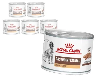 Zdjęcie produktu dla Royal Canin Veterinary VHN Dog Gastrointestinal High Fibre 6x200g Mokra Karma Pasztet Dla Psów z Zaburzeniami Trawienia