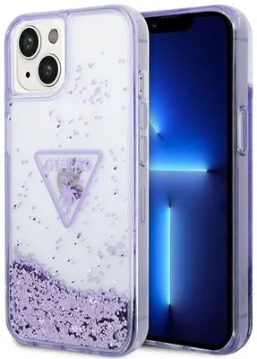Obrázok produktu pre Guess GUHCP14MLFCTPU iPhone 14 Plus 6,7" fialový pevný kryt Liquid Glitter Palm Collection (GUHCP14MLFCTPU)