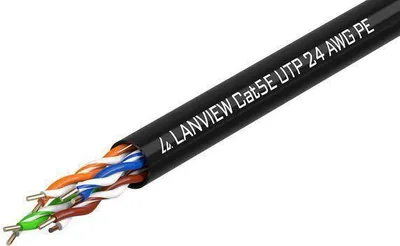 Image de Lanview LVN122149 Netzwerkkabel Schwarz 305 m Cat5e U/UTP (UTP) (LVN122149)