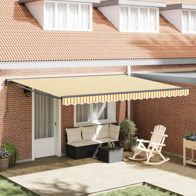 Immagine prodotto di Telaio per tenda da sole vidaXL giallo e bianco 450 x 300 cm