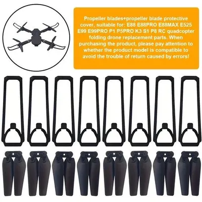 Image de Pour E88 et E99 : drone pliable, kit de montage DIY, accessoires pour drone (pales, batterie, moteur, cadre de protection)