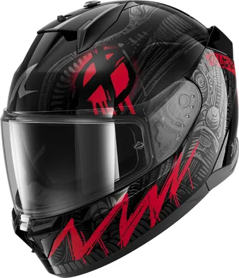 Produktbild von Shark D-Skwal 3 Shiever Helm, schwarz/anthrazit/rot, L (59/60)