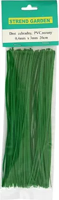 Produktbild von Draht GardenTwist PVC, 0,4x3 mm, L-200 mm, Bindedraht, Packung 100 Stk.