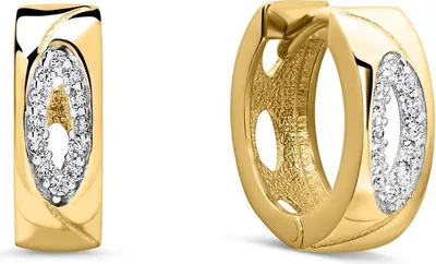 Produktbild von JEWLIX Creolen für Damen aus 333er Gold mit Zirkonia