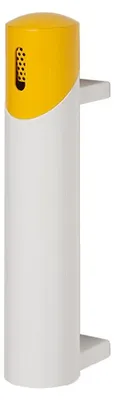 Produktbild von Robuster Wandascher | 145cm Rohrlänge | zum Einbetonieren | 1,4 Liter, HxBxT 51x10x17cm | Stahl | Weiß