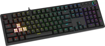 Imagen del producto de Teclado mecánico para juegos Savio STYX con interruptores Outemu Blue, tecnología Hot Swap y retroiluminación RGB