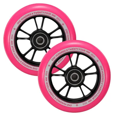 Produktbild von Stunt Scooter Räder - 10 Speichen - 100 mm - Schwarz/Rosa - Blunt Scooters