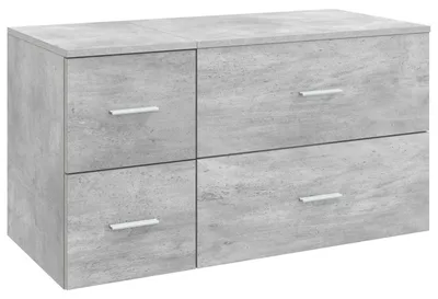 Produktbild von vidaXL Badezimmermöbel-Set 2 stk. Betongrau Holzwerkstoff
