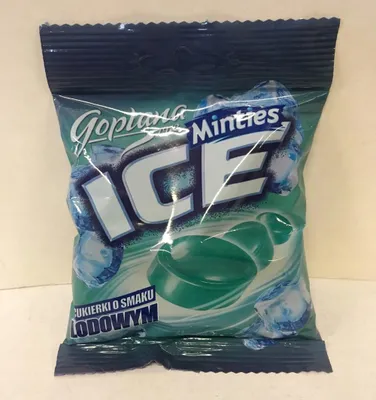 Produktbild von Goplana Minties Ice Hartkaramellen mit kühlendem Menthol- und Eisgeschmack, 90 g