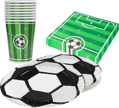 Produktbild von Fußball Goal – 36-teiliges Party-Set mit 8 Tellern, 8 Bechern & 20 Servietten