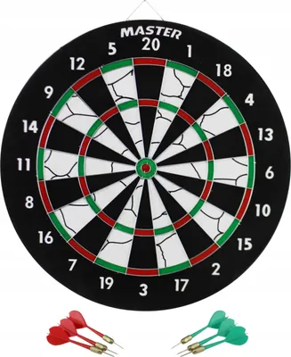 Produktbild von MASTER Flockpapier-Dartboard 37 cm - Doppelseitig
