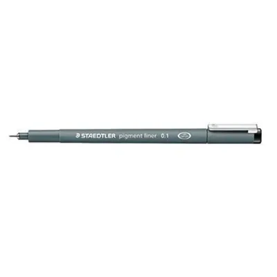 A single Staedtler pigment liner pen is shown against a white background.