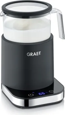 Obrázok produktu pre Graef MS902, Automatic milk frother/warmer, Čierna, Sklo, 200 ml, 400 ml, Horúci a studený