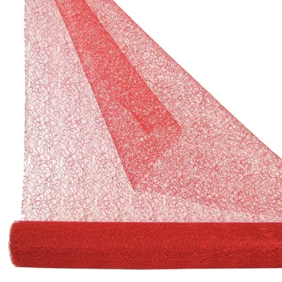 Produktbild von 1 Rolle CRAQUELEE, Dekostoff, Tischläufer 40cm/10m Rot